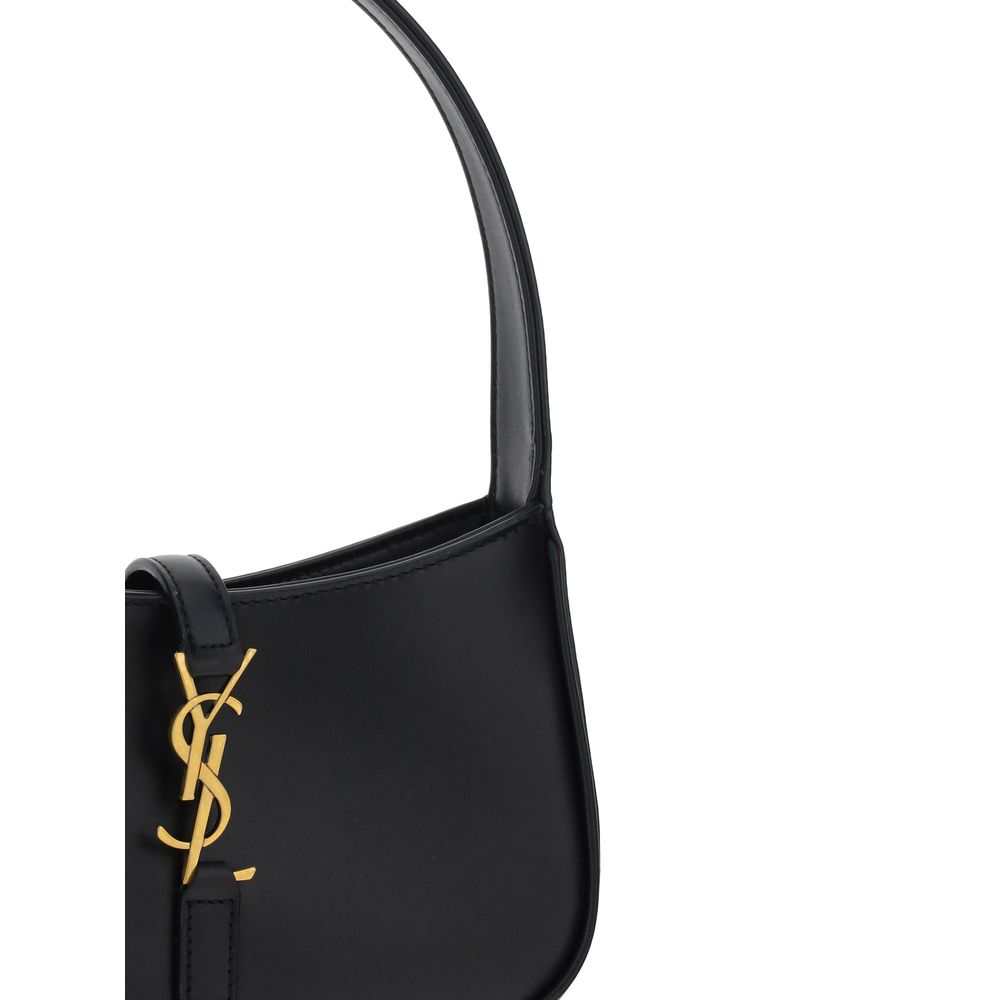 Saint Laurent Black Calf Leather Bos Taurus Shoulder Bag - immagine 4