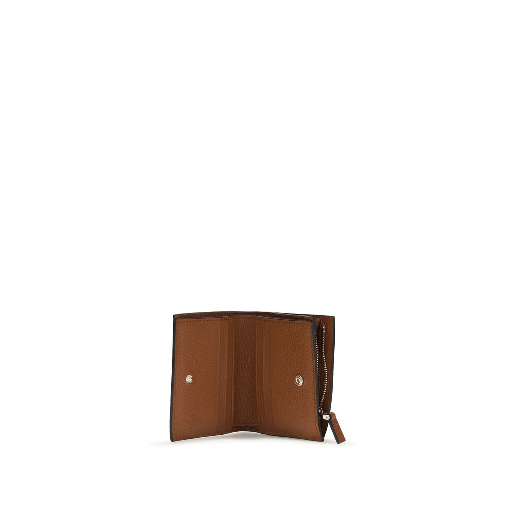 Valentino Garavani Brown Lamb Ovis Aries Aries Wallet - immagine 3