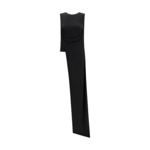 Ami Paris Black Viscose Cocktail Dress