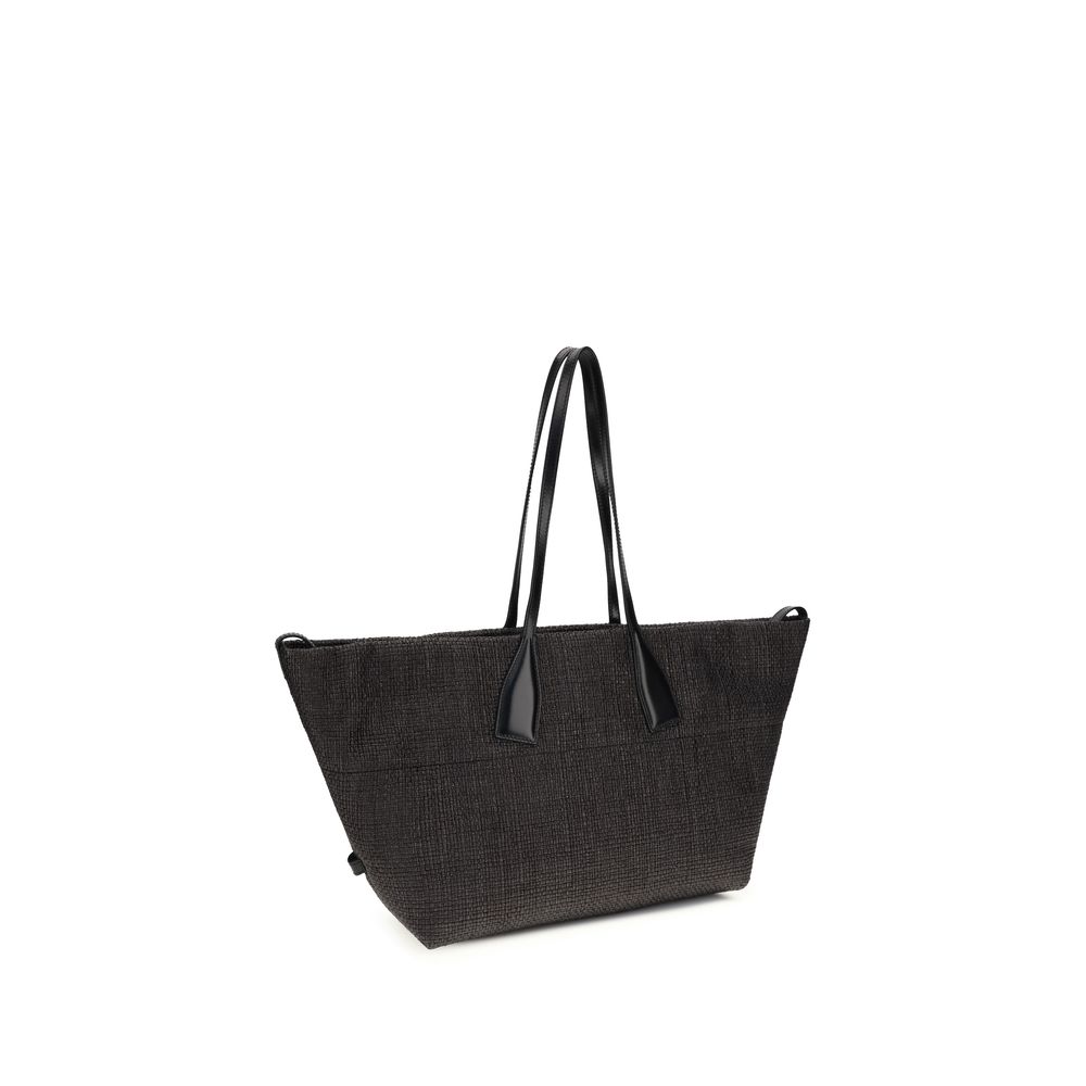 Balmain Black Raffia Shoulder Bag - immagine 3