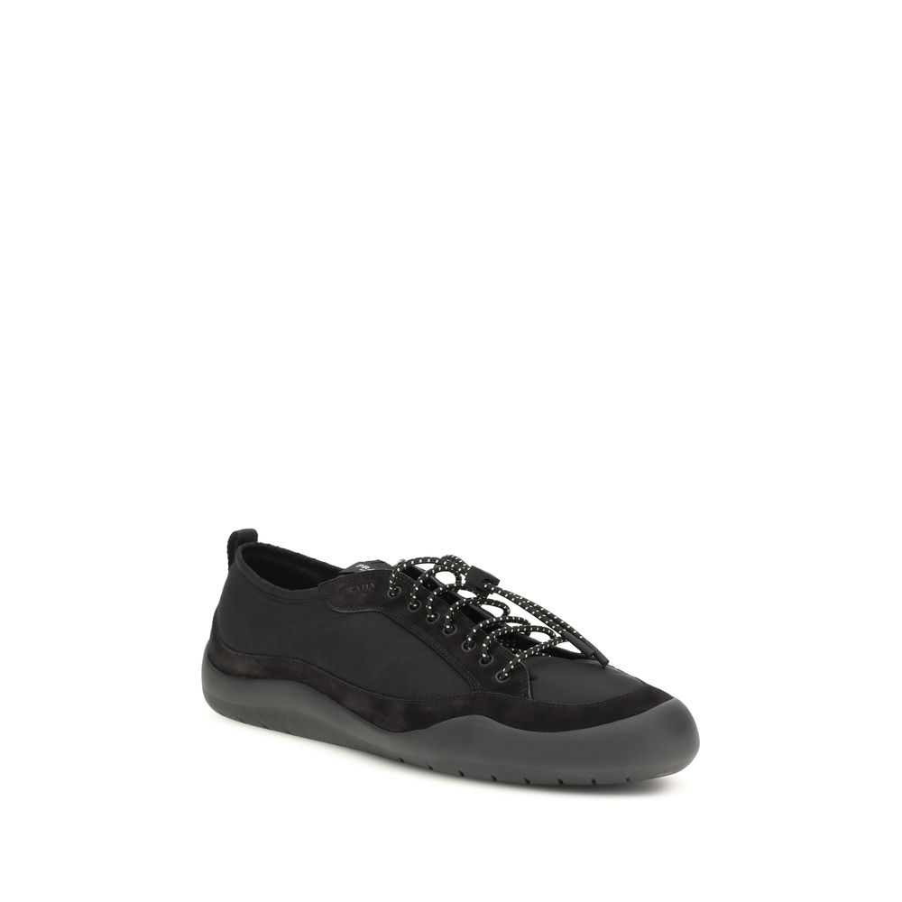 Prada Black Fabric Athletic Sneakers - immagine 2