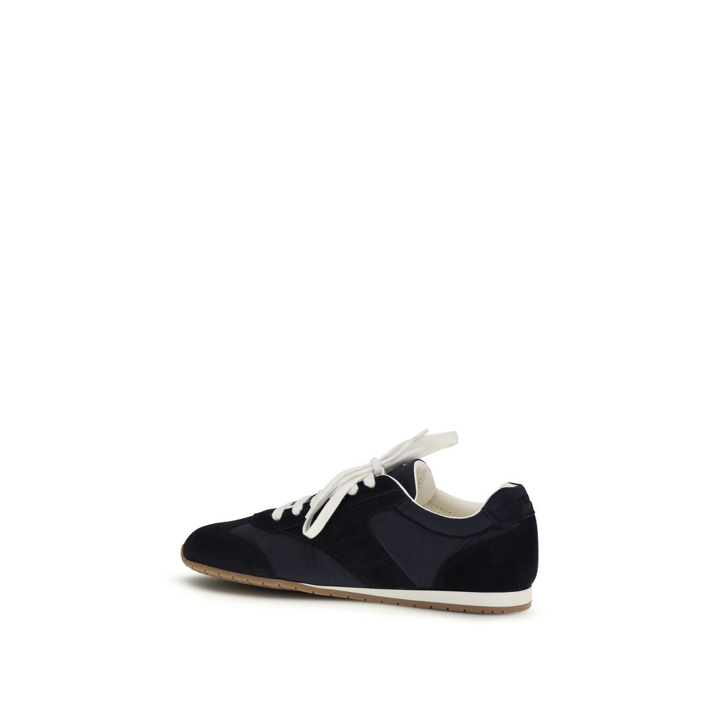 Prada Blue Calf Leather Bos Taurus Athletic Sneakers - immagine 3