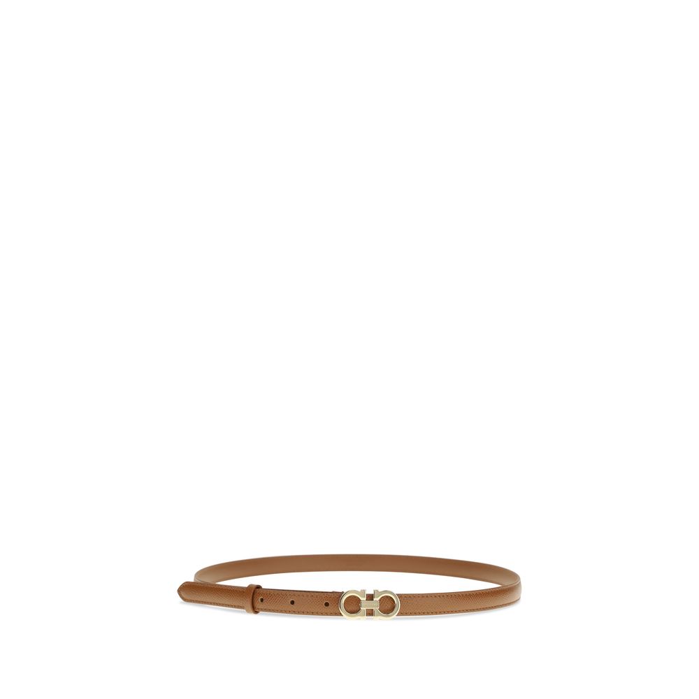 Ferragamo Beige Calf Leather Bos Taurus Thin Belt - immagine 2