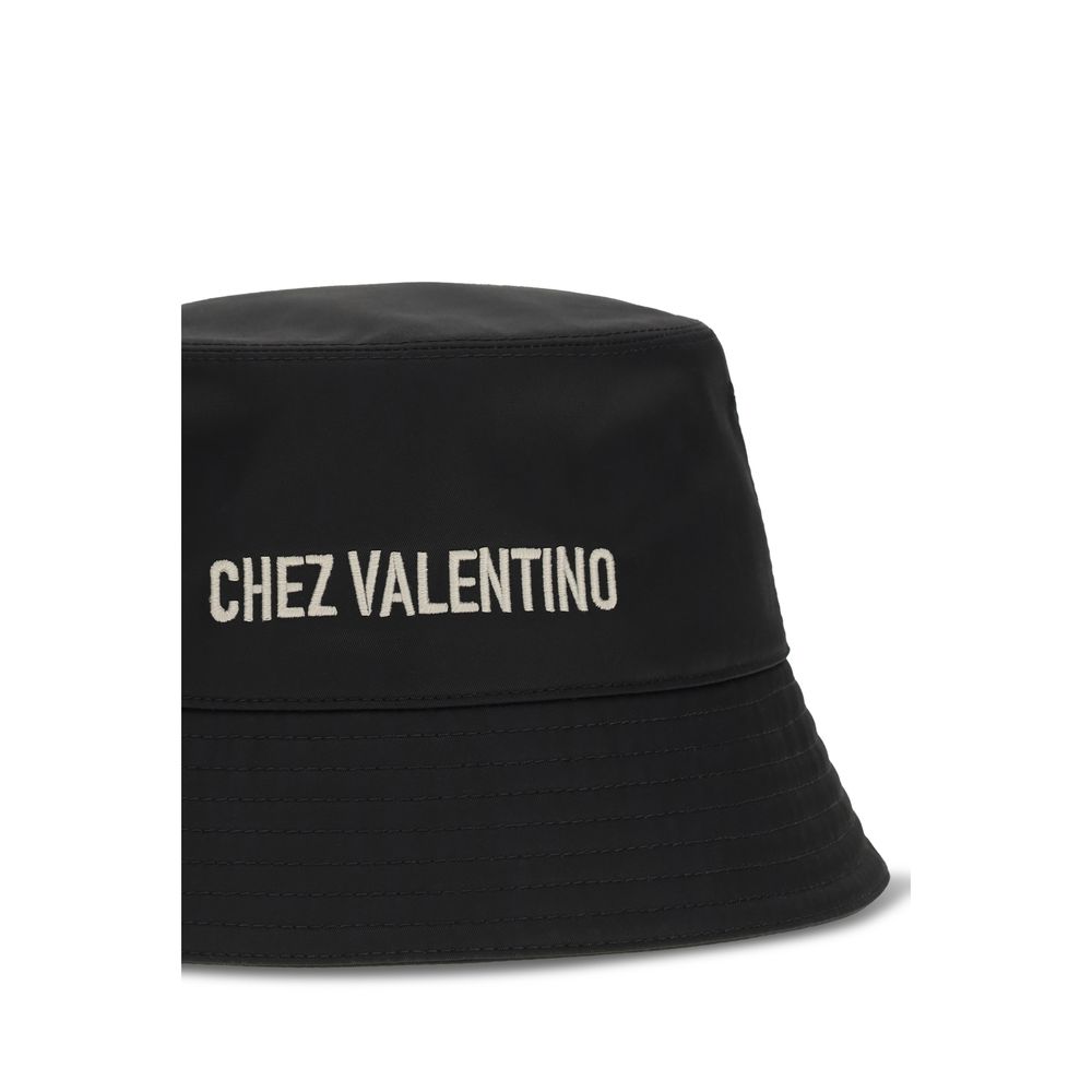 Valentino Garavani Black Cotton Bucket Hat - immagine 3