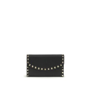 Valentino Garavani Black Calf Leather Bos Taurus Wallet