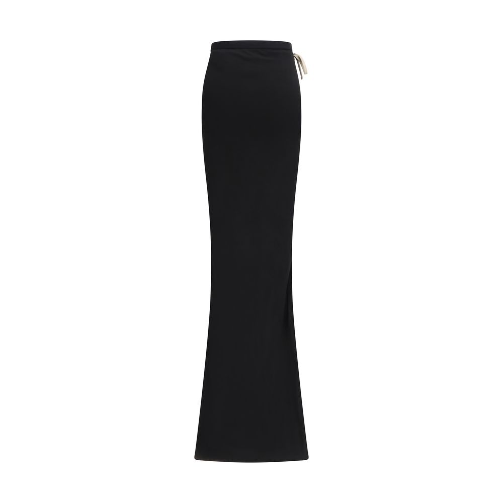 Moncler x Rick Owens Black Cotton Long Skirt - immagine 2