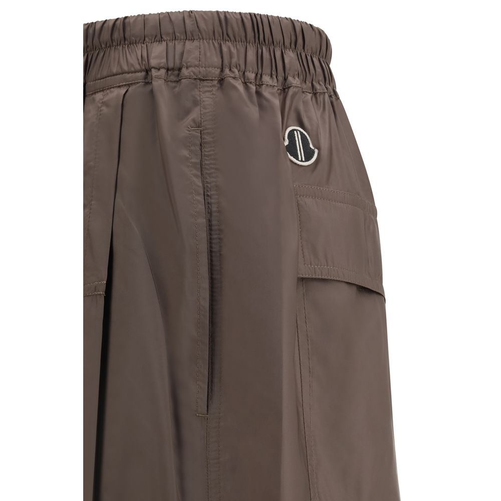 Moncler x Rick Owens Brown Polyester Bermuda Shorts - immagine 3