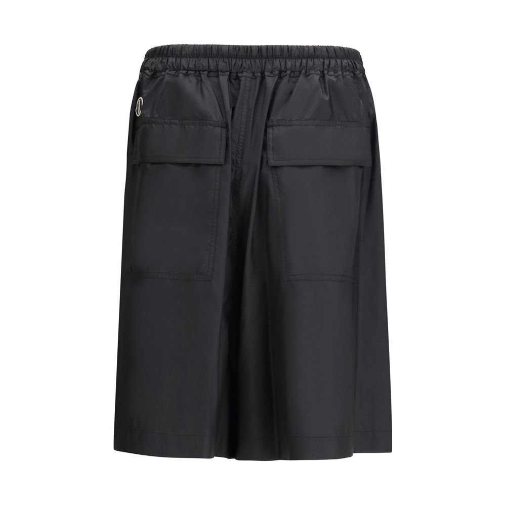 Moncler x Rick Owens Black Polyester Bermuda Shorts - immagine 2