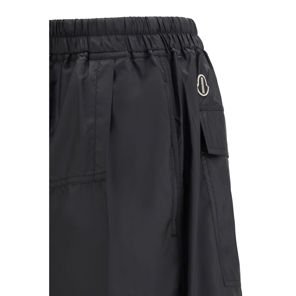 Moncler x Rick Owens Black Polyester Bermuda Shorts - immagine 3
