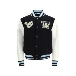 Off-White Black Wool Oves Aries Bomber