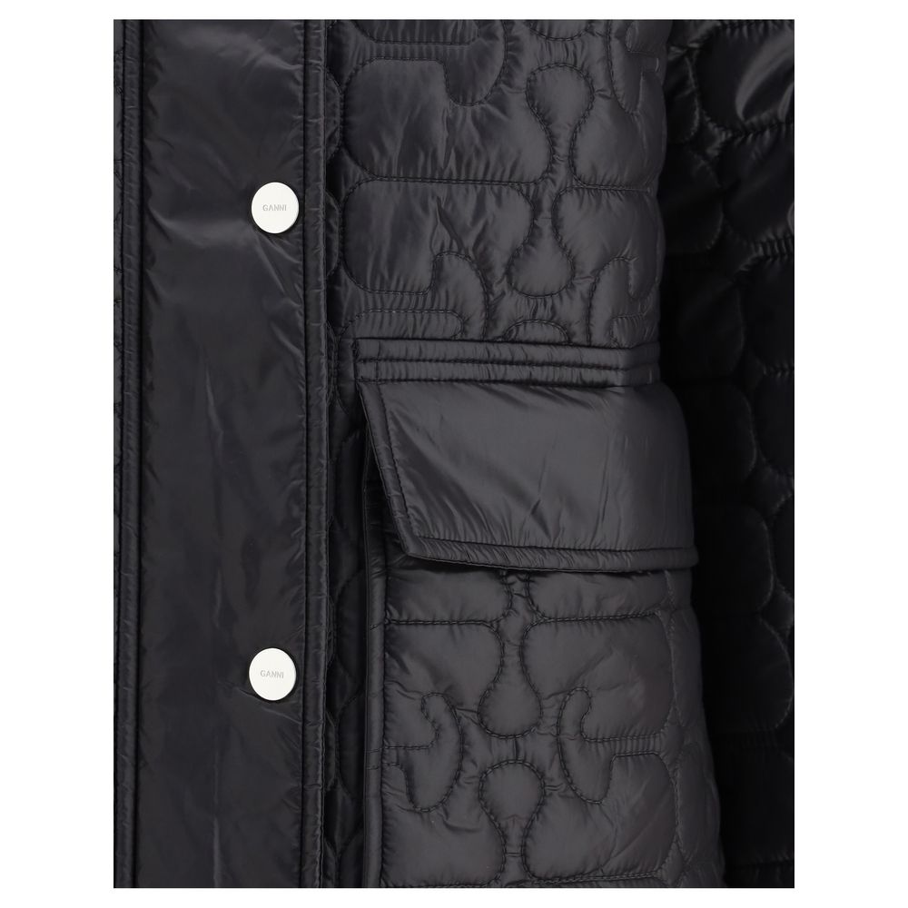 Ganni Gray Nylon Coat - immagine 3
