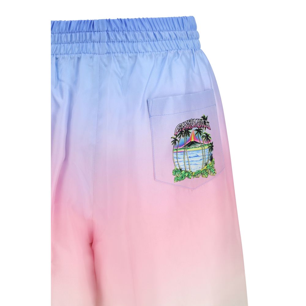 Casablanca Multicolor Silk Bermuda Shorts - immagine 3