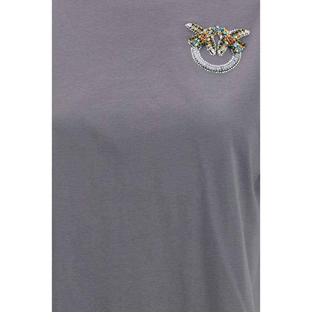 PINKO Gray Cotton T-Shirt - immagine 3