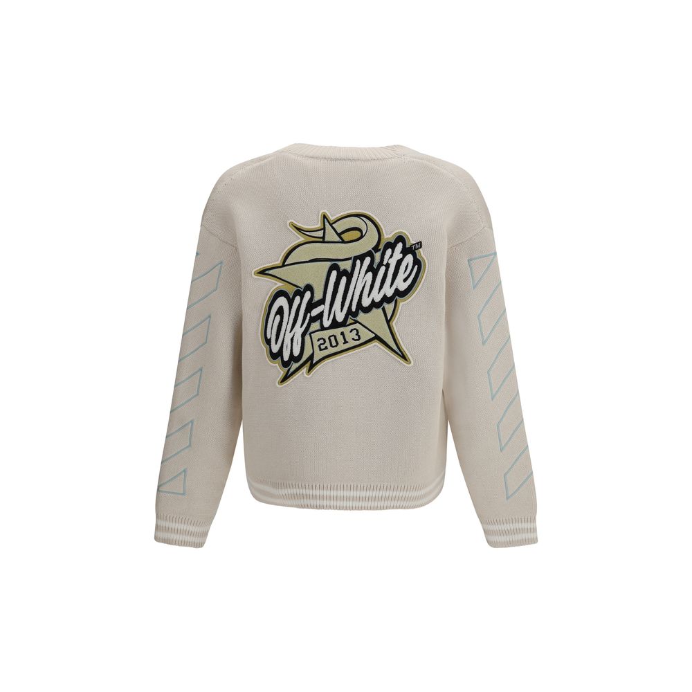 Off-White Beige Cotton Cardigan - immagine 2