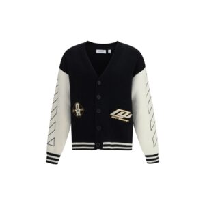 Off-White Black Cotton Cardigan