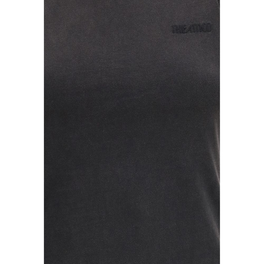 The Attico Black Cotton Sleeveles T-Shirt - immagine 3