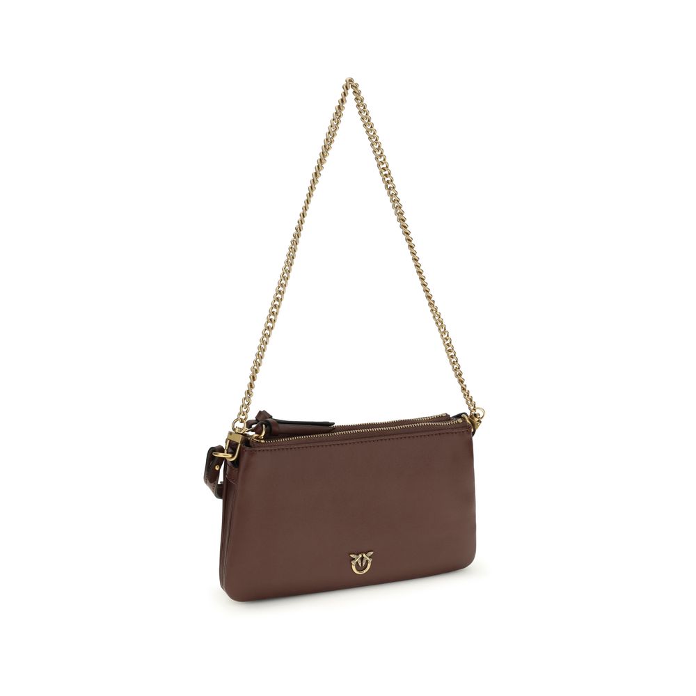 PINKO Brown Calf Leather Bos Taurus Shoulder Bag - immagine 2