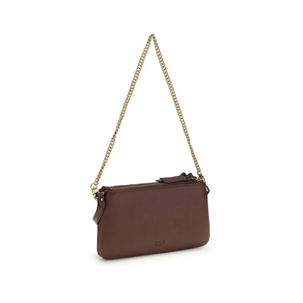 PINKO Brown Calf Leather Bos Taurus Shoulder Bag - immagine 3
