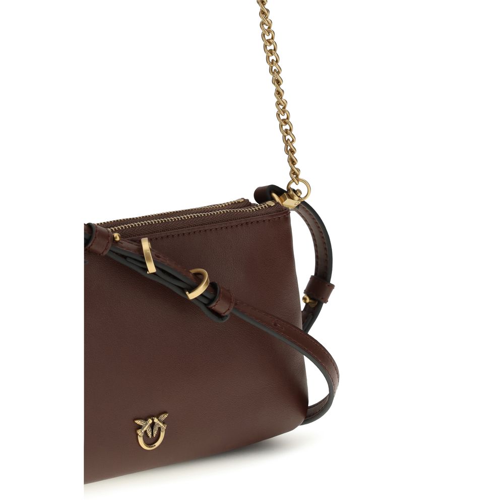 PINKO Brown Calf Leather Bos Taurus Shoulder Bag - immagine 4