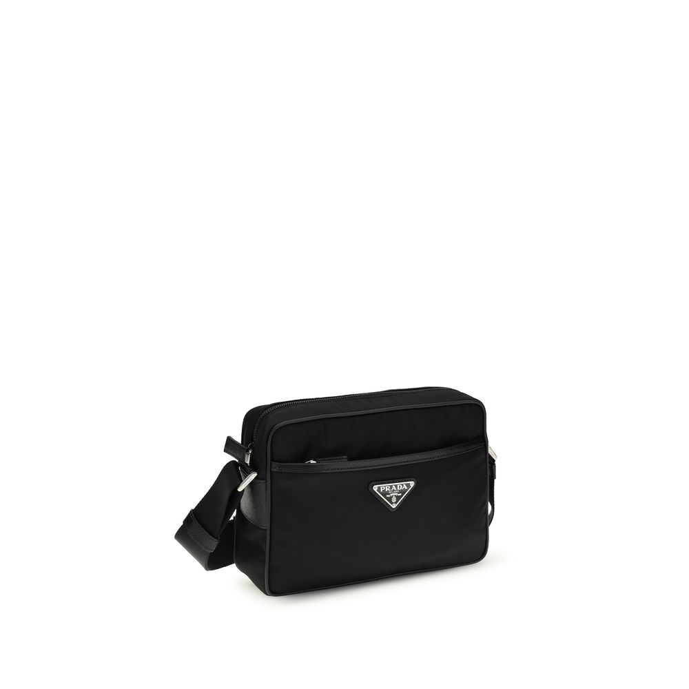 Prada Black Recycled Polyamide Shoulder Bag - immagine 2