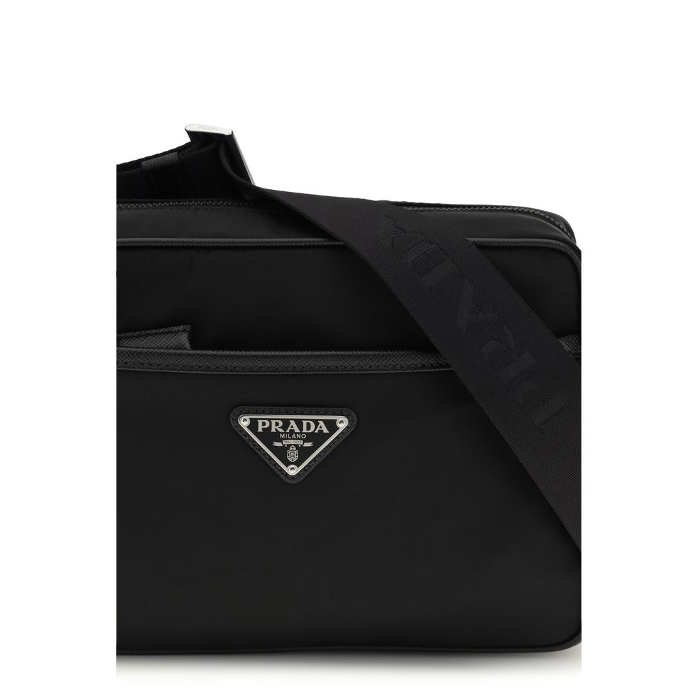 Prada Black Recycled Polyamide Shoulder Bag - immagine 4