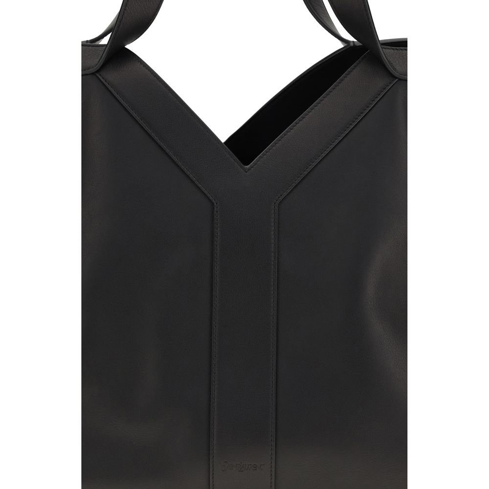 Saint Laurent Black Calf Leather Bos Taurus Shoulder Bag - immagine 4