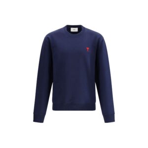 Ami Paris Blue Cotton Sweatshirt