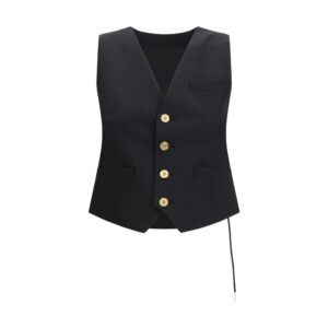 Sacai Black Polyester Waistcoat