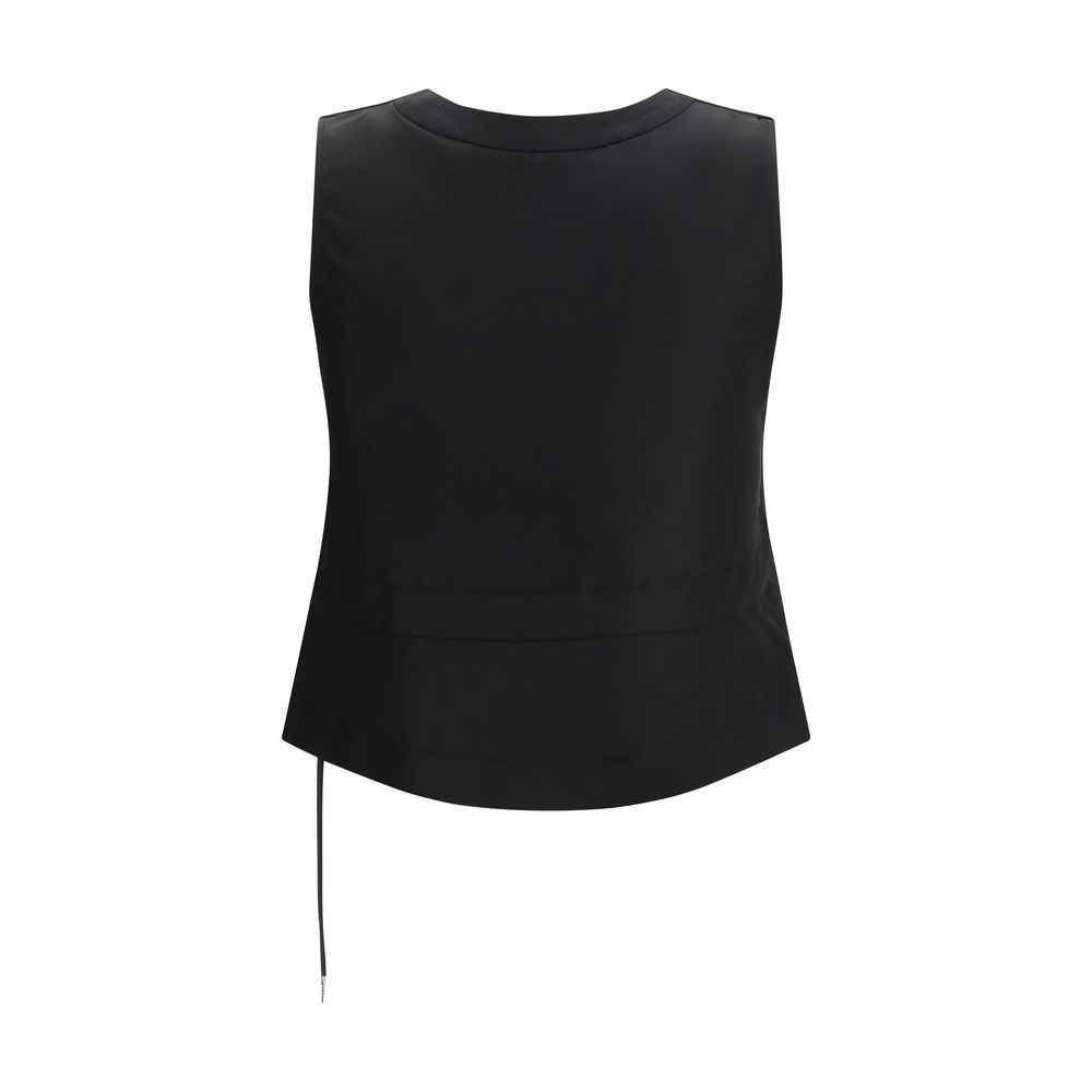 Sacai Black Polyester Waistcoat - immagine 2
