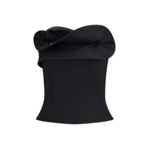 Magda Butrym Black Wool Tank Tops