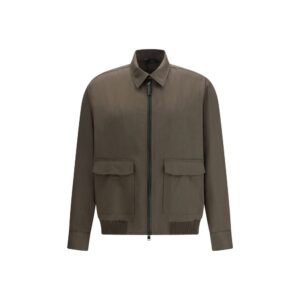 Brioni Bicolor Wool Coat