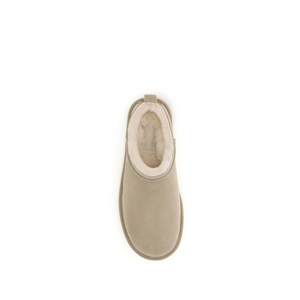 UGG Beige Calf Leather Bos Taurus Ankle Boots - immagine 4