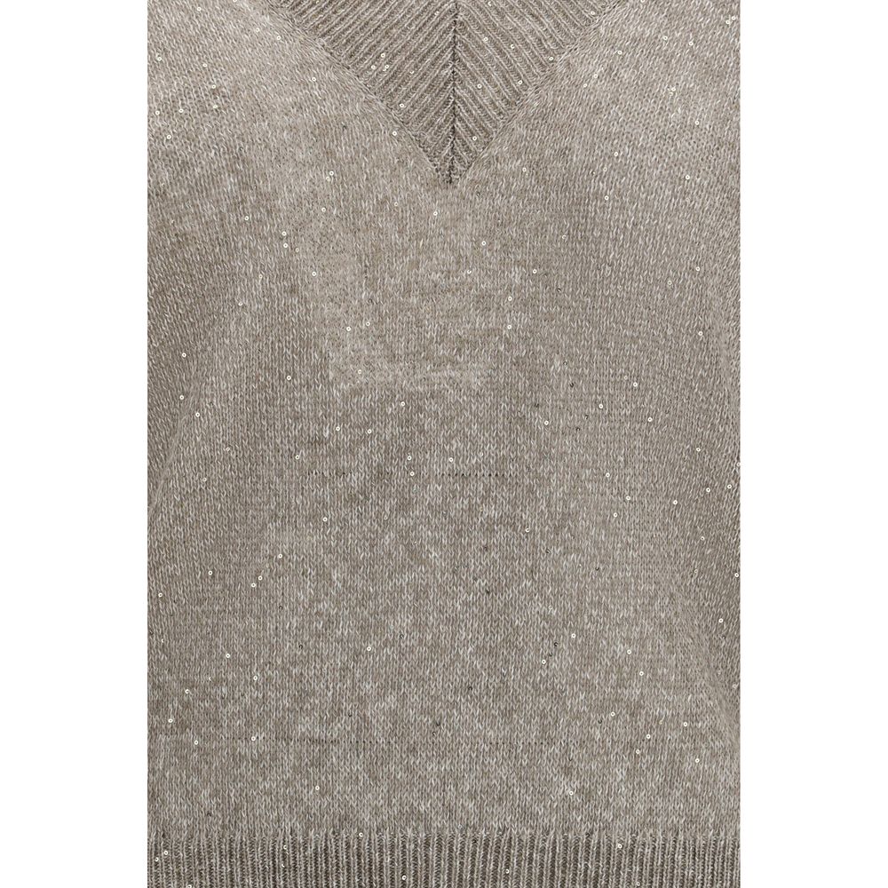Brunello Cucinelli Brown Linen Sportswear - immagine 3