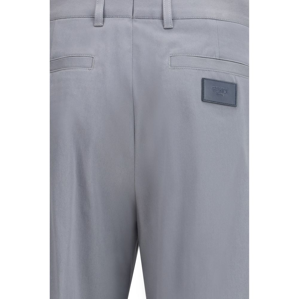 Fendi Gray Cotton Casual Pants - immagine 3