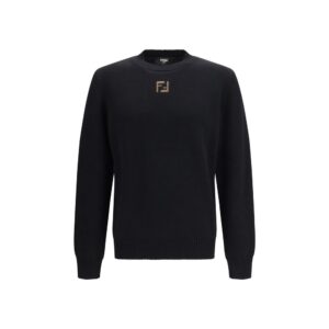 Fendi Black Wool Oves Aries Sweatshirt