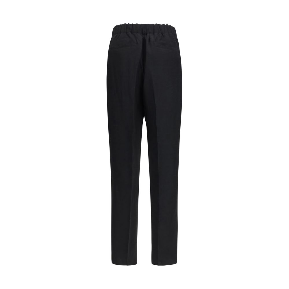 Laneus Black Viscose Casual Pants - immagine 2