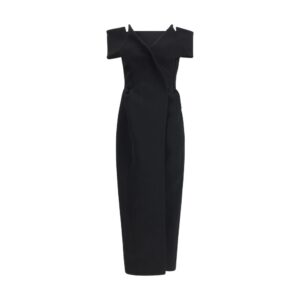 Khaite Black Polyester Cocktail Dress