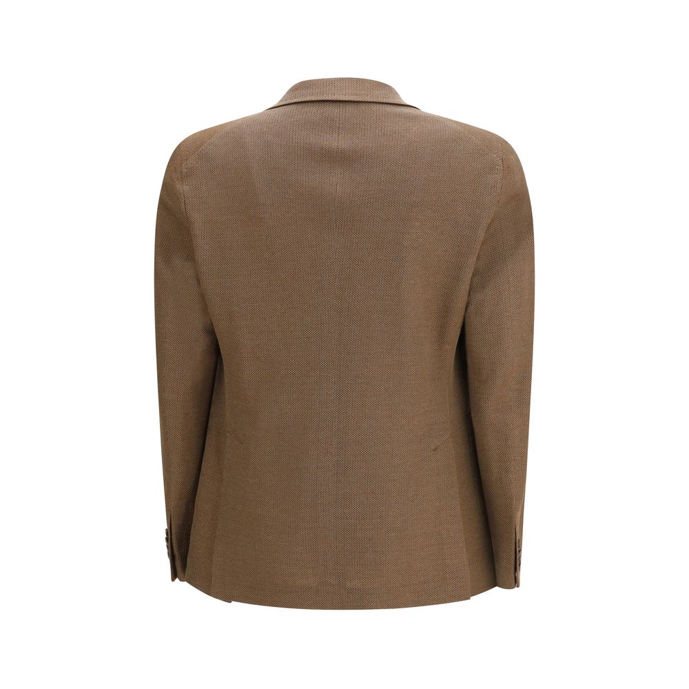 Tagliatore Brown Linen Blazer - immagine 2