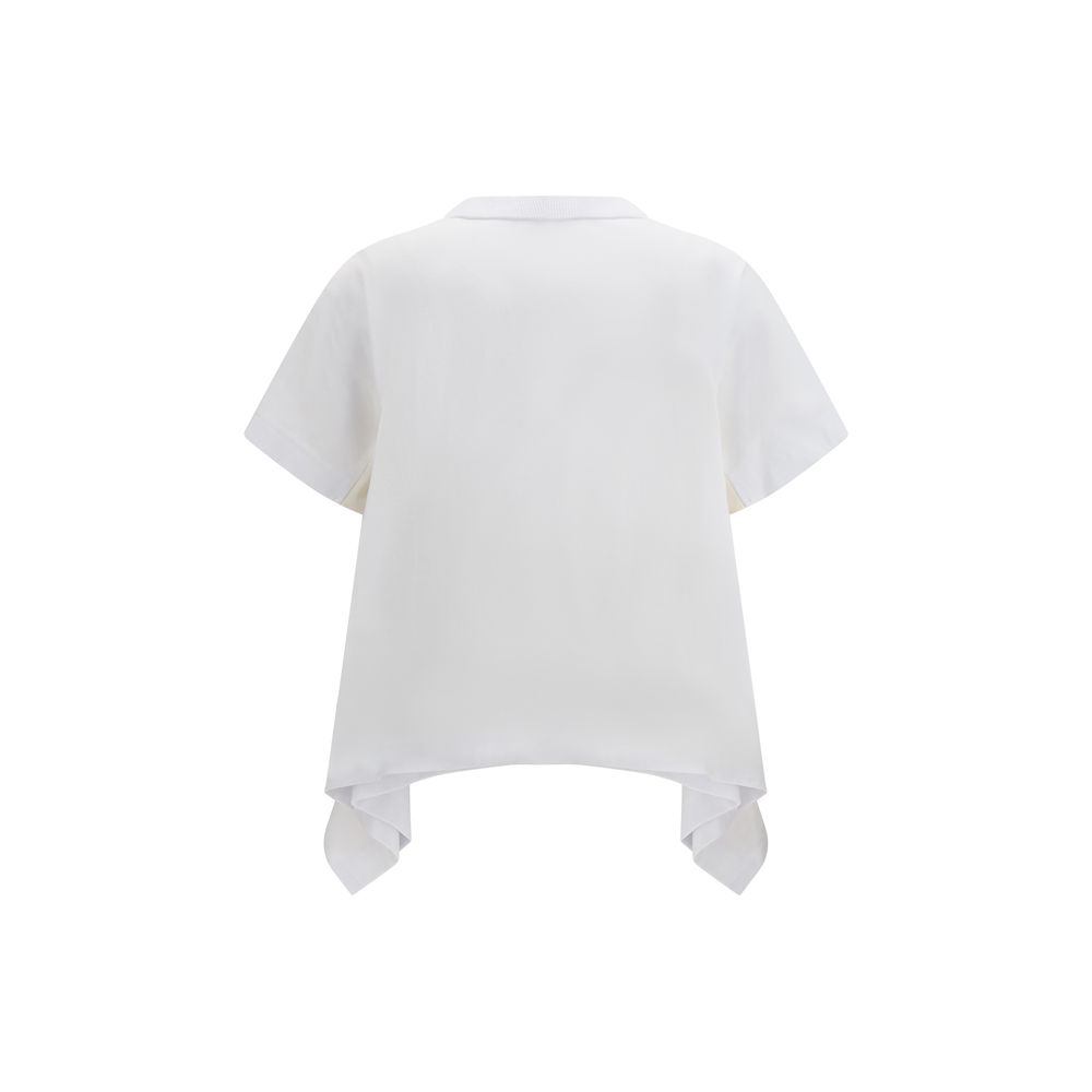 Sacai White Cotton T-Shirt - immagine 2