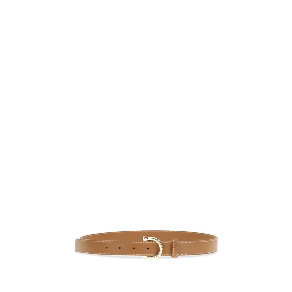 Ferragamo Beige Calf Leather Bos Taurus Regular Belt - immagine 2