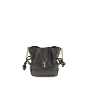 Saint Laurent Black Lamb Ovis Aries Aries Clutch Bag
