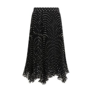 Valentino Black Silk Skirt
