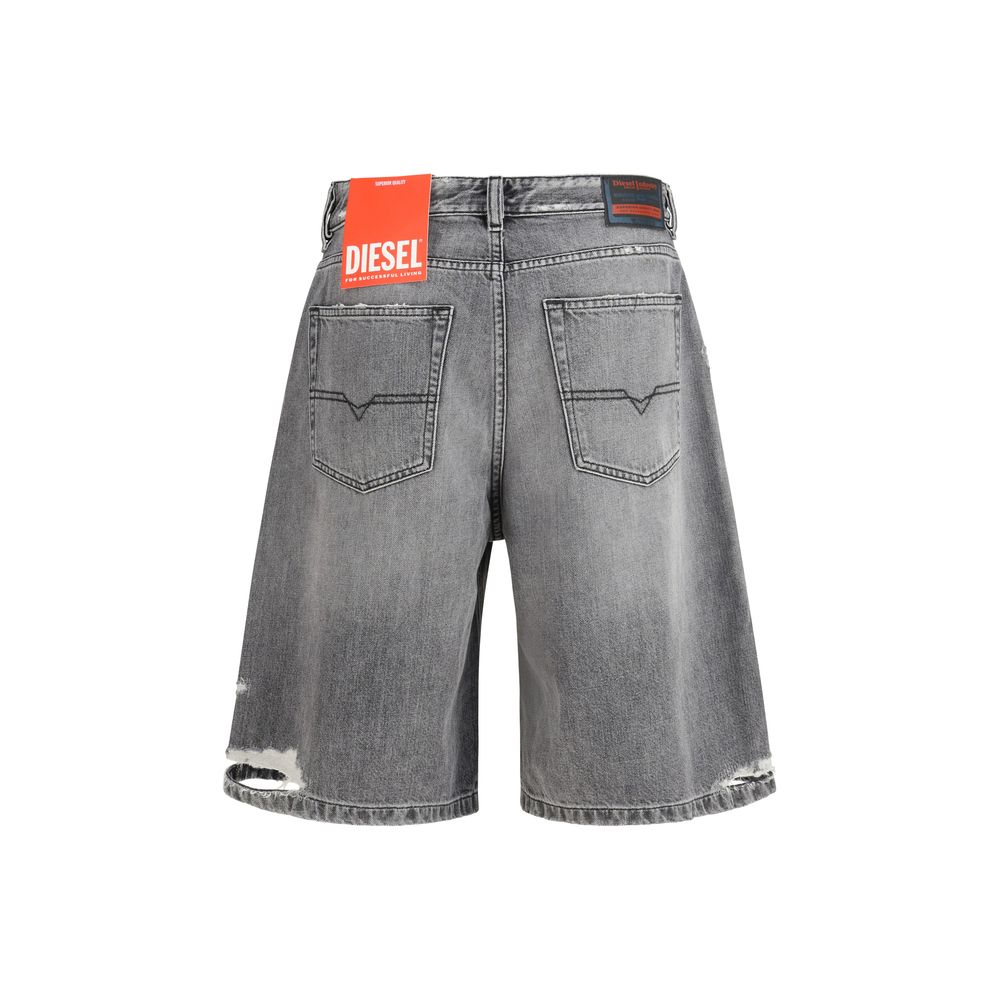 Diesel Gray Cotton Bermuda Shorts - immagine 2