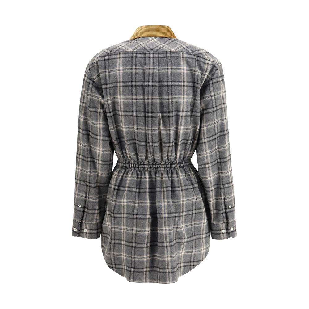 Miu Miu Gray Cotton Casual Dress - immagine 2