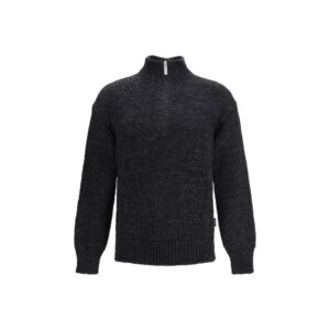 LAMINAR Black Cotton Sweatshirt
