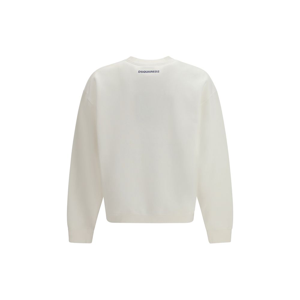 Dsquared² White Cotton Sweatshirt - immagine 2