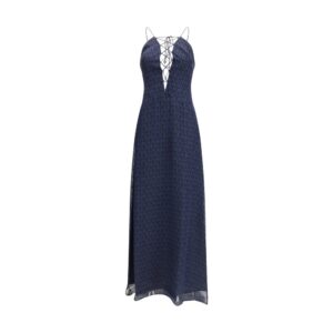 Kristina Ti Blue Silk Casual Dress