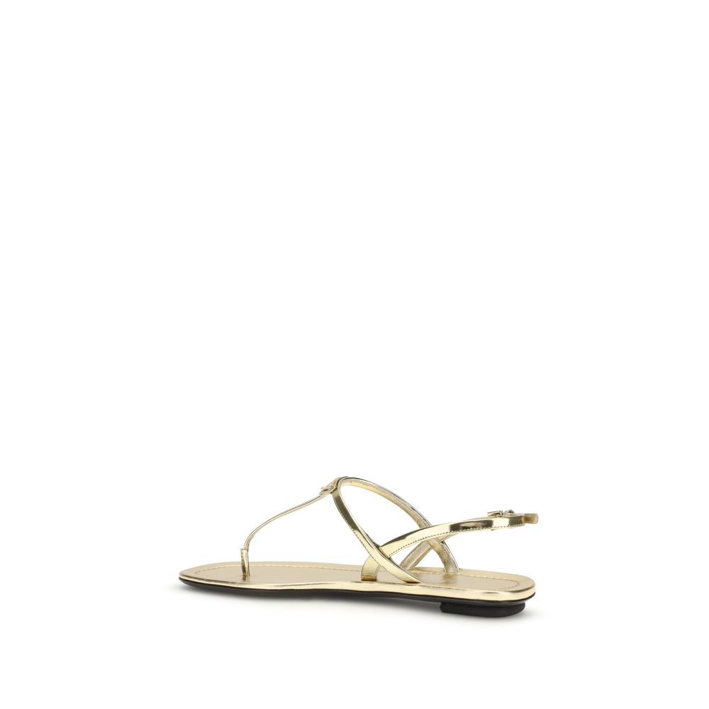 Prada Silver Calf Leather Bos Taurus Flat Sandals - immagine 3