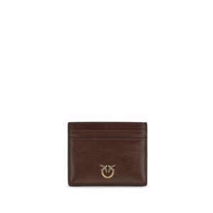 PINKO Bordeaux Calf Leather Bos Taurus Wallet