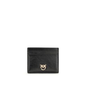 PINKO Black Calf Leather Bos Taurus Wallet